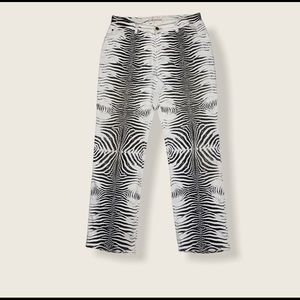 Roberto Cavalli Zebra Print Jeans